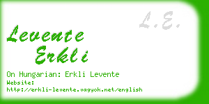 levente erkli business card